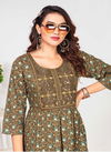 Apeksha By Dee Cee Rayon Floral Printed Anarkali Kurtis Wholesale Shop In Surat
